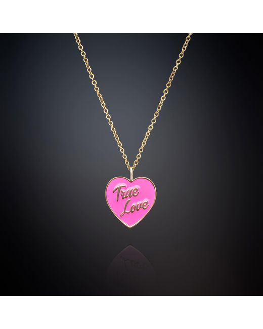 Chiara Ferragni Multicolor Logo Detail Metal Pendant Necklace