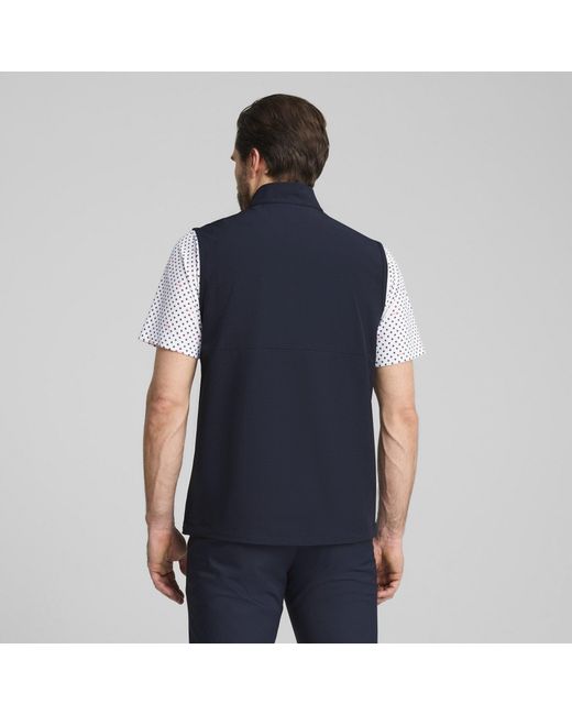 PUMA Blue Ripguard Sleeveless Performance Polo Shirt for men