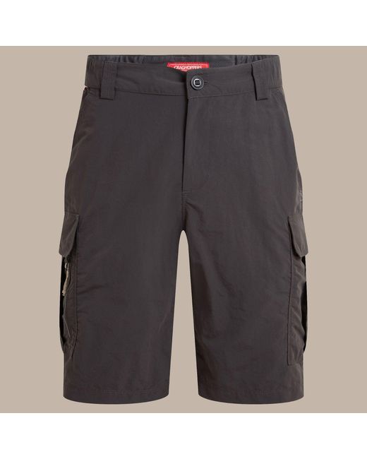 Craghoppers Black Nosilife Iii Quick-Drying Cargo Trail Shorts for men