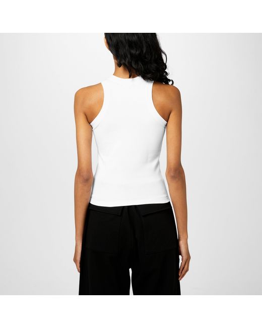 Balmain White Retro Pb Tank Top