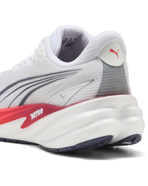 PUMA White Velocity Nitro 5 Road Running Shoes for men