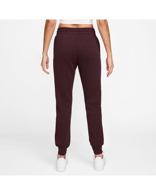 Nike Purple Sportswear Phoenix Fleece Mid-Rise Sweatpants