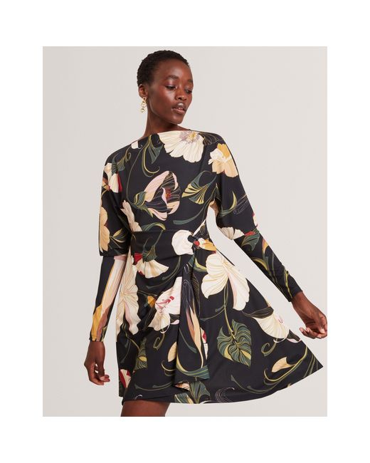 Ted Baker Black Wrap Mini Dress