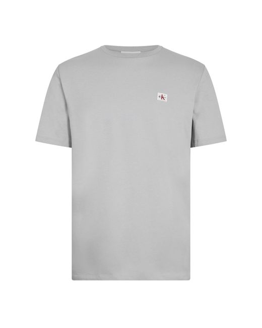 Calvin Klein Gray Ckj Woven Box Regular Fit T-Shirt for men