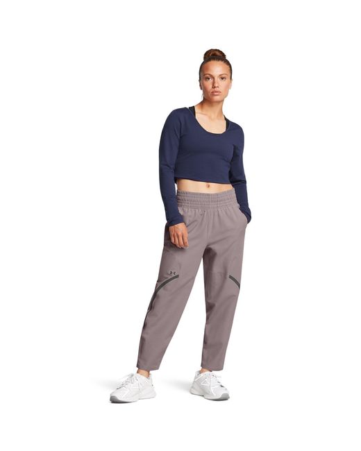 Under Armour Pink Unstoppable Open Hem Woven Tracksuit Joggers