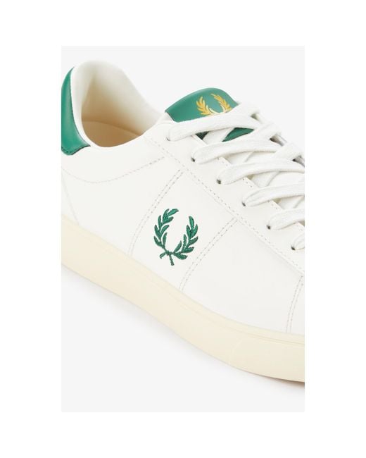 Fred Perry White Spencer Leather Low-Top Trainers for men