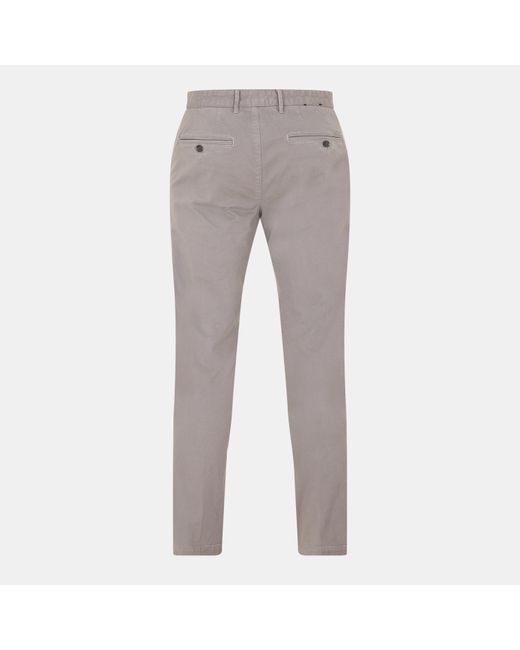 Boss Gray Crigan Straight Fit Trousers for men