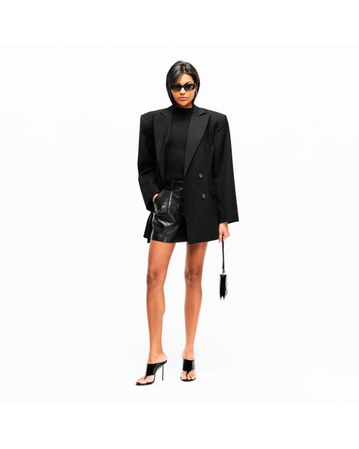 Paris Texas Black Lidia Thong Heeled Mules