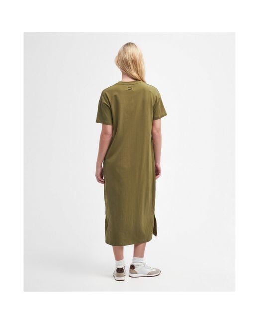 Barbour Green Sofia Midi Dress