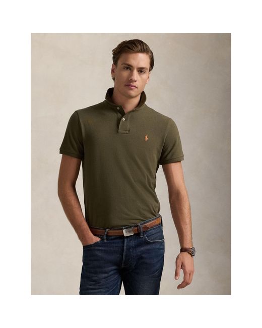 Polo Ralph Lauren Green Custom Slim Short Sleeve Shirt for men