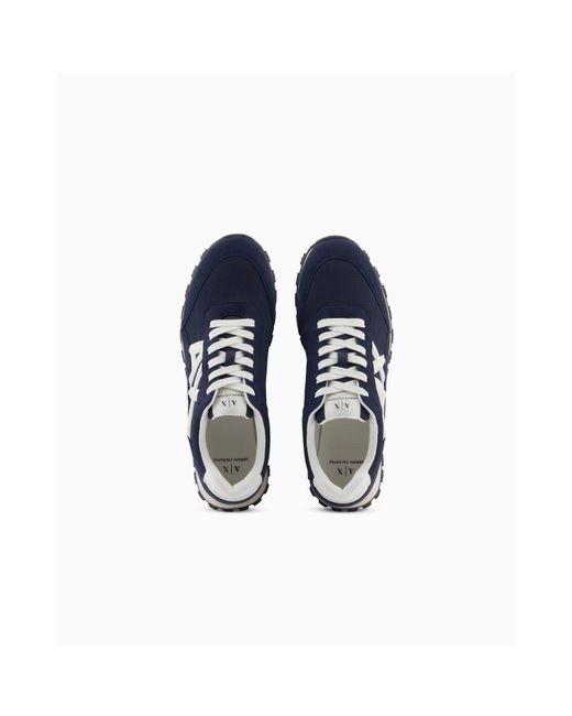 ARMANI EXCHANGE Blue Runners for men