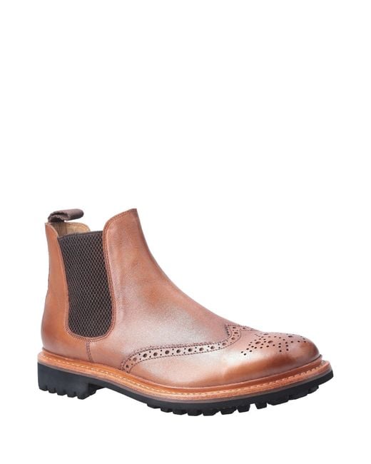 Cotswold Brown Siddington Commando Goodyear Welt Boot for men