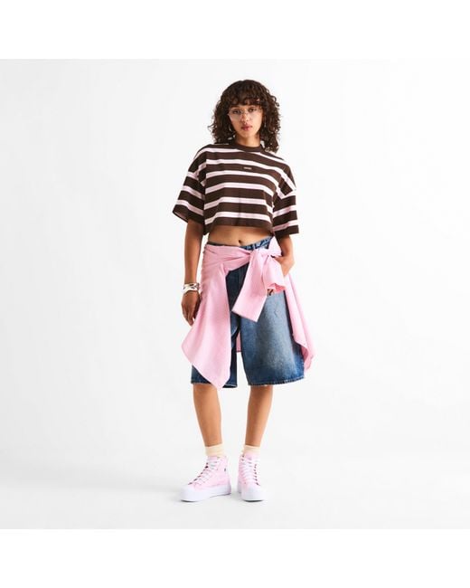 Converse Pink Day One Pit Canvas High-Top Trainers