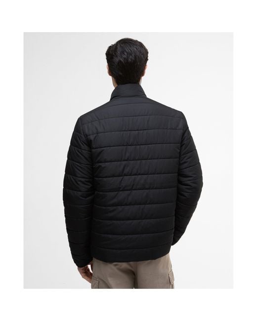 Barbour Black Aldon Long Sleeve Quilted Jacket for men