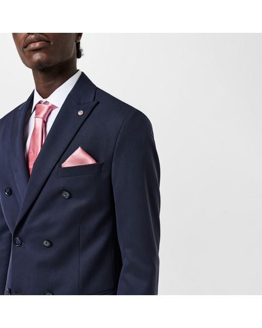 Twisted Tailor Blue Ellroy Double Breasted Jacket for men