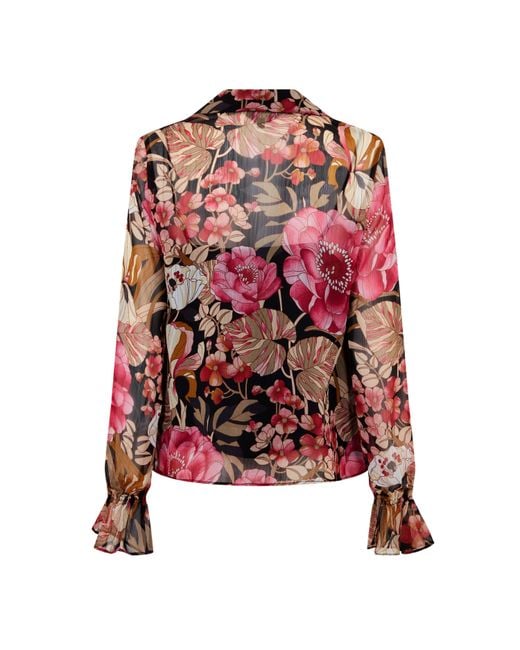 Ted Baker Pink Cristii Long-Sleeve Patterned Shirt