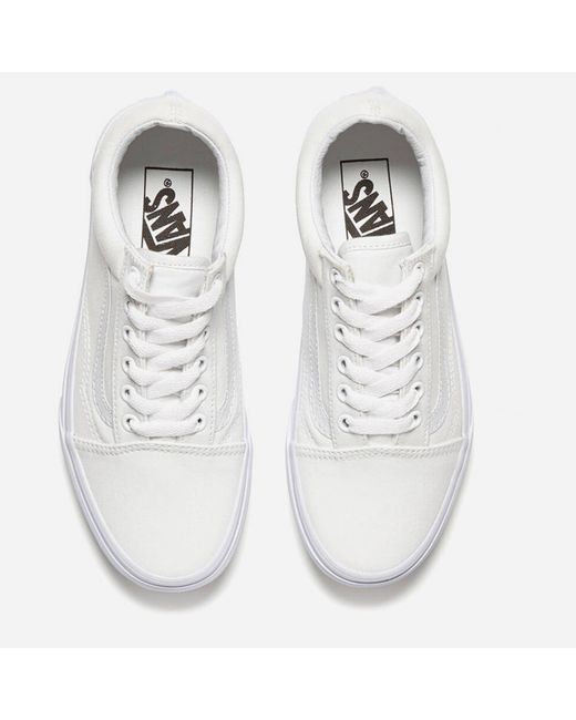 Vans White Old Skool Canvas Trainers