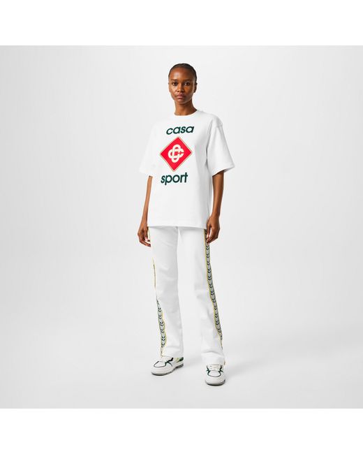 Casablanca White Sport Logo T-shirt