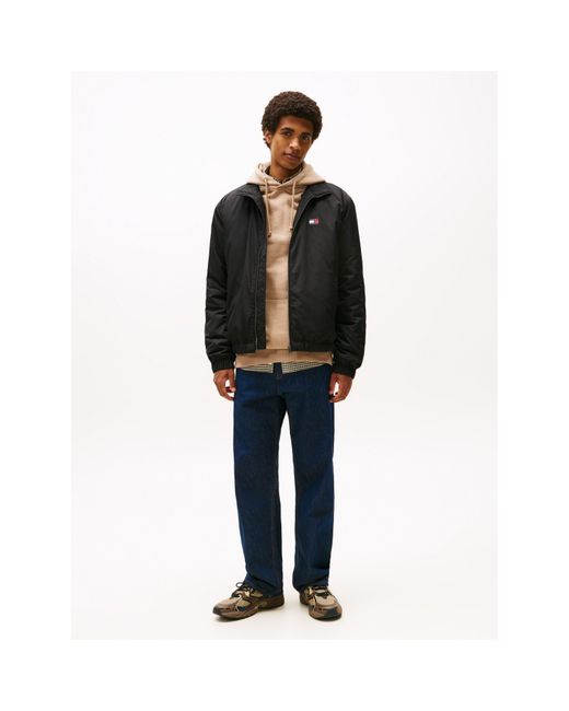 Tommy Hilfiger Black Padded Harrington Jacket for men