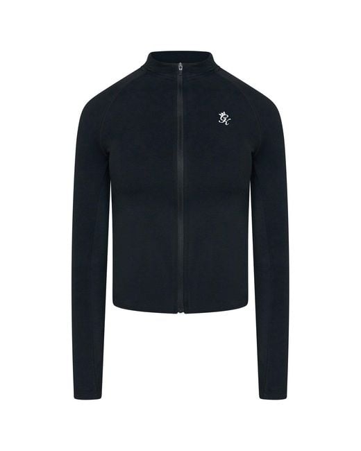 Gym King Blue Full Zip Funnel Long Sleeve Slim Fit Performance Training Jacket
