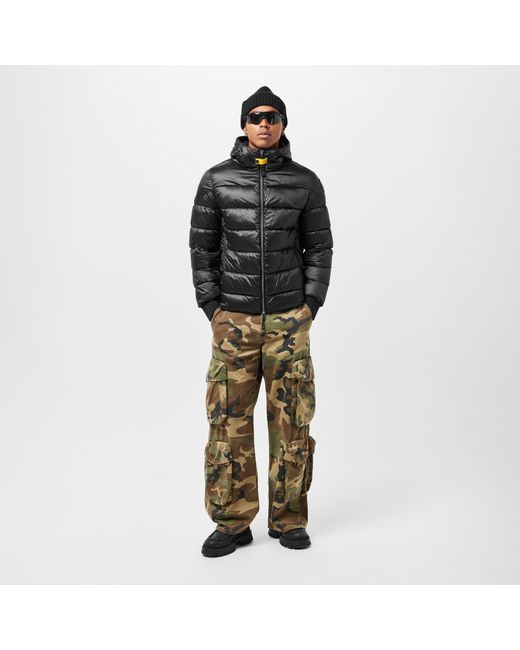 Parajumpers Black Pharell Water Resistant Duck Down Short Puffer Jacket for men