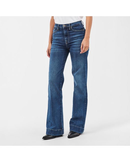 7 For All Mankind Blue Modern Dojo Bootcut Jeans