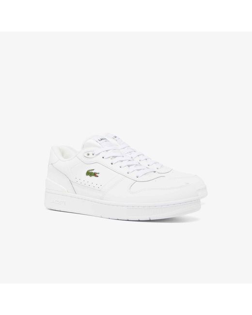 Lacoste White T-Clip Set Leather Sneakers for men