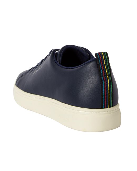 Paul Smith Blue Lee Leather Low-Top Trainers for men