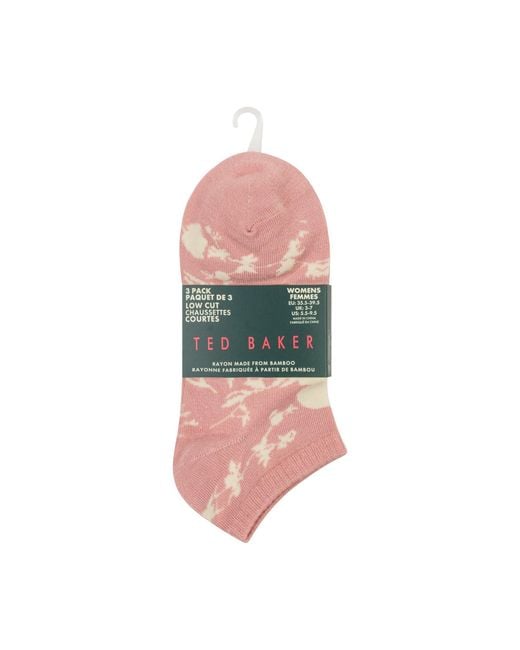 Ted Baker Pink T Liner Trainer Socks