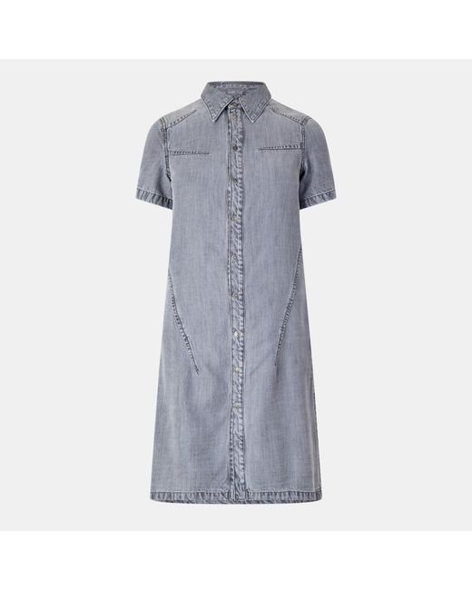 DIESEL Gray Short Sleeve Dress Shirt