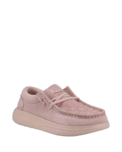 HeyDude Pink Wendy Comf Shoe