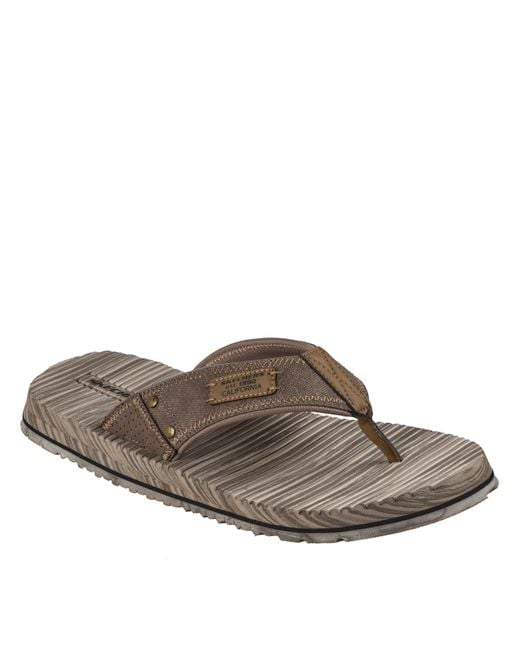 Skechers Brown Flat Sandals for men