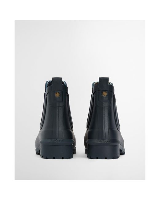 Barbour Blue Wilton Chelsea Wellington Boots
