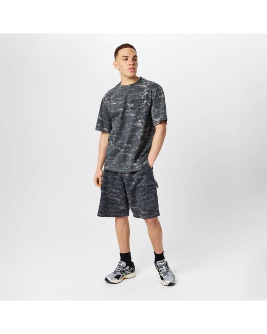 Everlast Black Camo Cargo Shorts for men