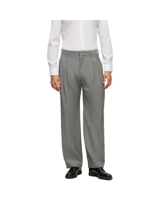 Boss Gray H 92 T Tailored Trousers for men