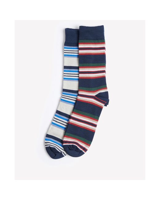 Barbour Blue Summer Stripe 2-Pack Socks for men