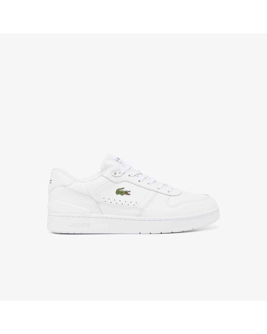 Lacoste White T-Clip Set Leather Sneakers for men