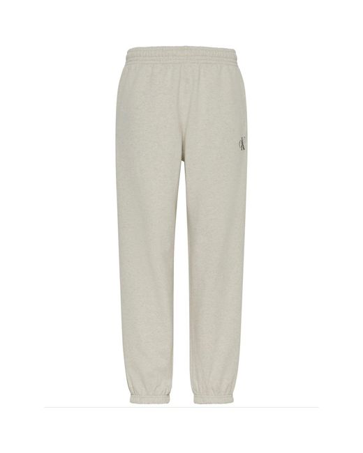 Calvin Klein Gray Ckj Mono Closed Hem Fleece Joggers