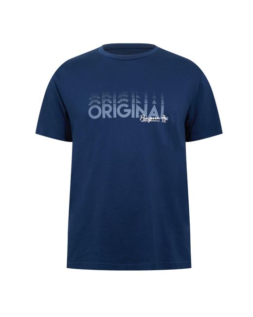 Original Penguin Blue Regular Fit T-Shirt for men