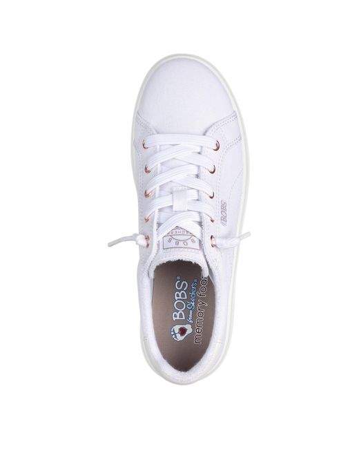 Skechers White Bobs D Vine Low-Top Trainers