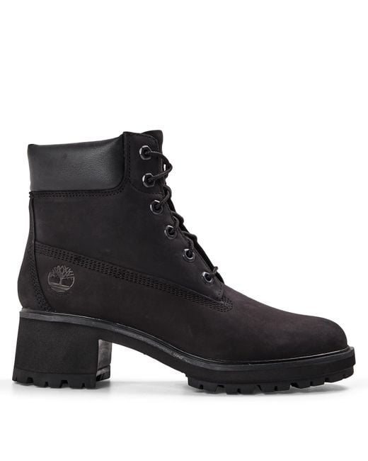 Timberland Black 6 Inch Lace Waterproof Boot Flat Ankle Boots