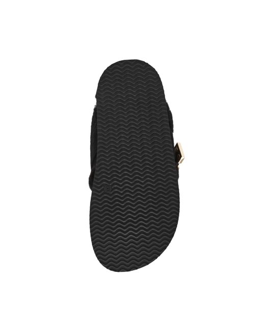 Steve Madden Black Cosy Up Flat Mule