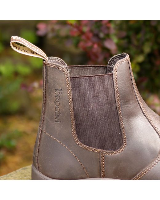 Brogini Brown Kingham Pull-On Water Resistant Yard Boots