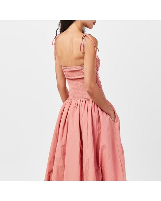 Amy Lynn Pink Alexa Puffball Fitted Bodice Peplum Dress