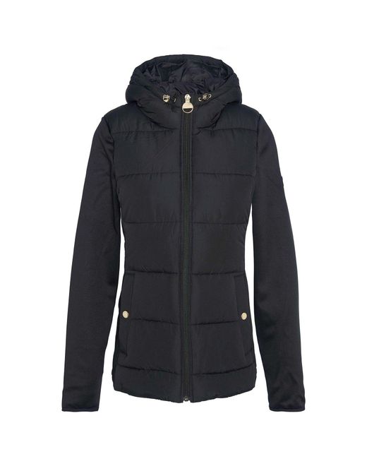 Barbour Blue Bondar Quilted Hooded Hybrid Jacket
