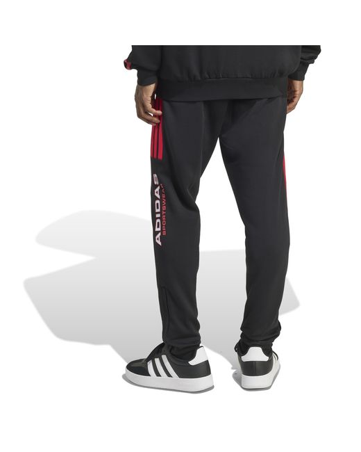 Adidas Black Closed Hem Fleece Joggers for men