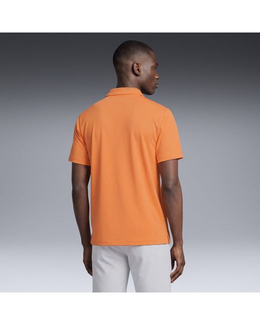 PUMA Orange Pure 3.0 Short Sleeve Performance Polo Shirt for men