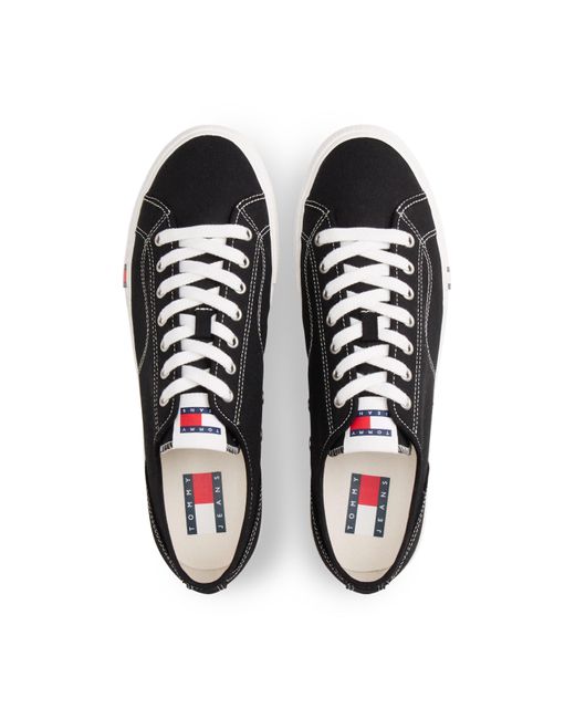 Tommy Hilfiger Black Canvas Trainers for men