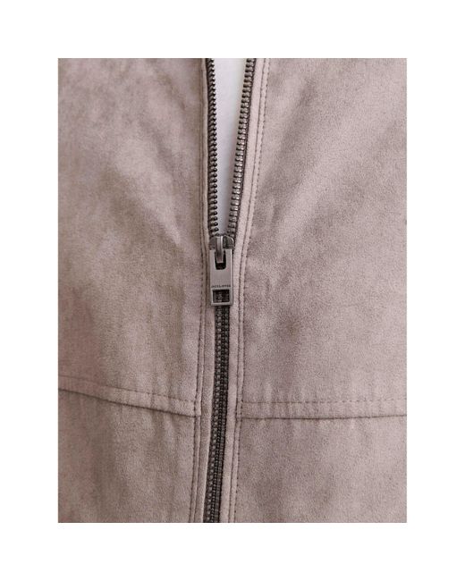 Jack & Jones Gray Dylan Biker Jacket for men