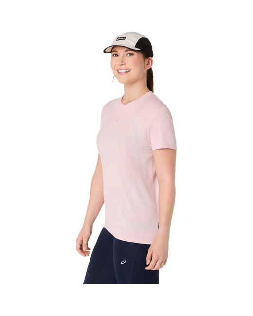 Asics Pink Road Seamless Short Sleeve Performance Running Top